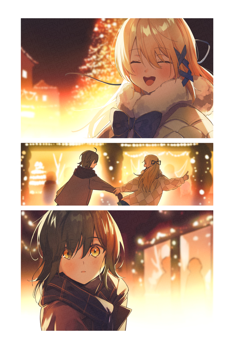 This is a pixiv picture whose title is クリスマスマーケット.