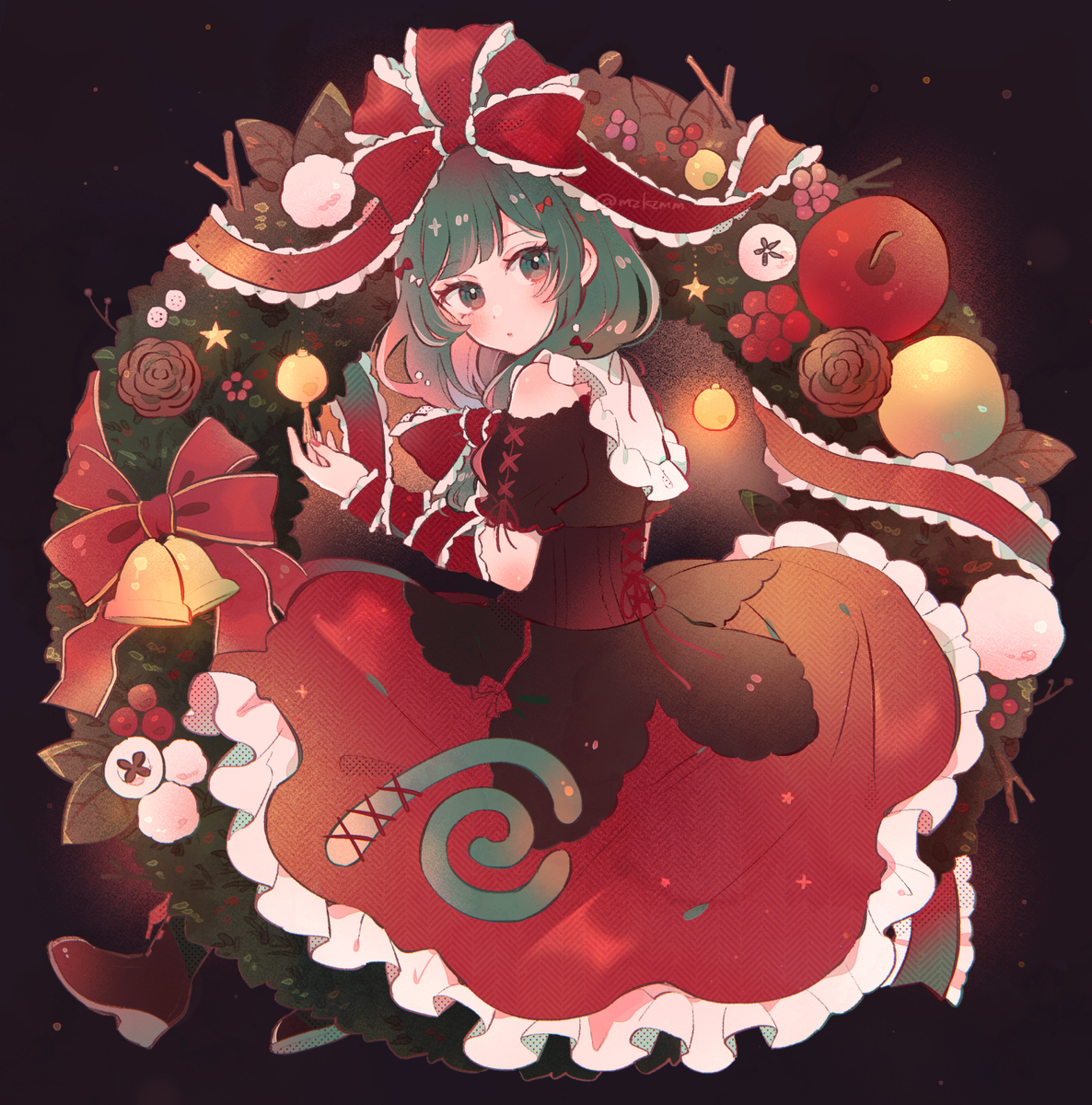 This is a pixiv picture whose title is 🎄.