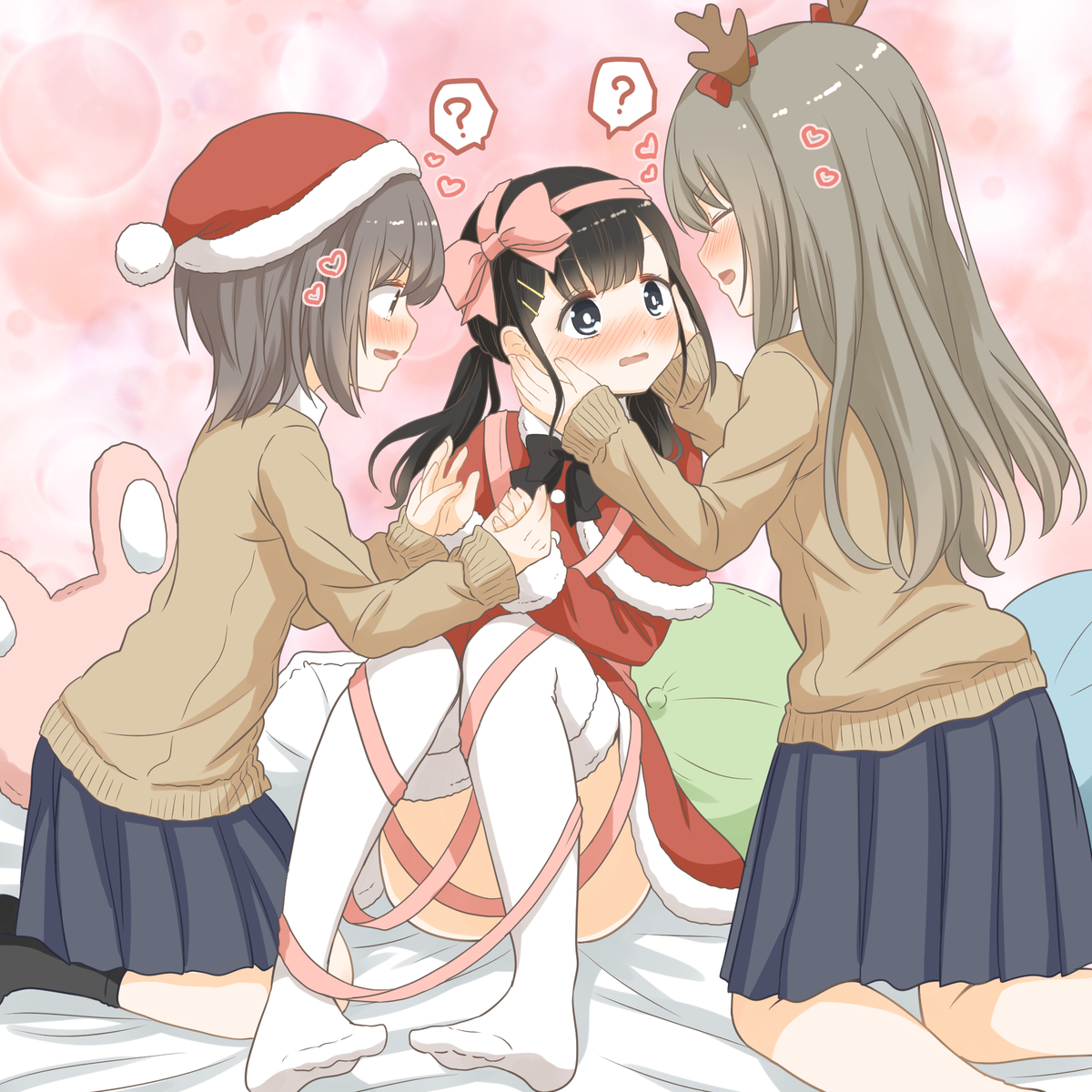 This is a pixiv picture whose title is クリスマスの百合サンド.