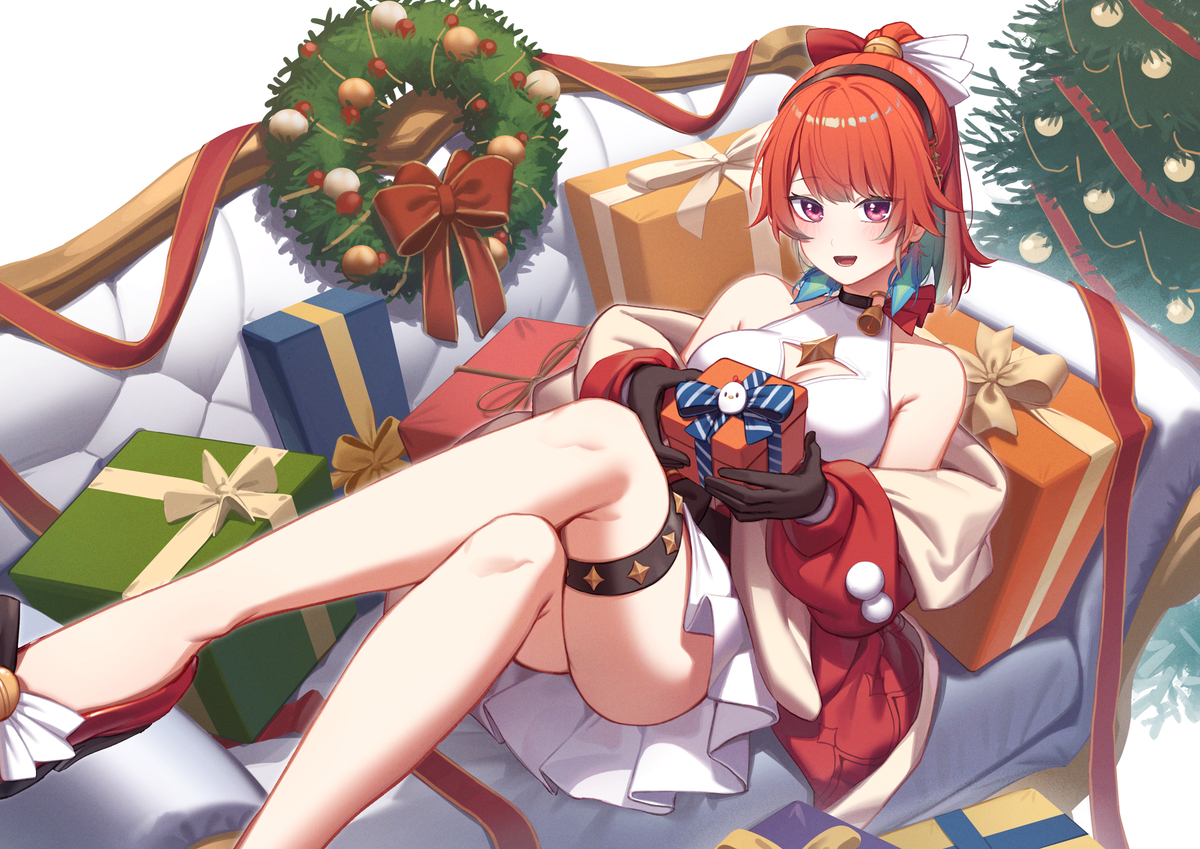 This is a pixiv picture whose title is Christmas Kiara 2023.