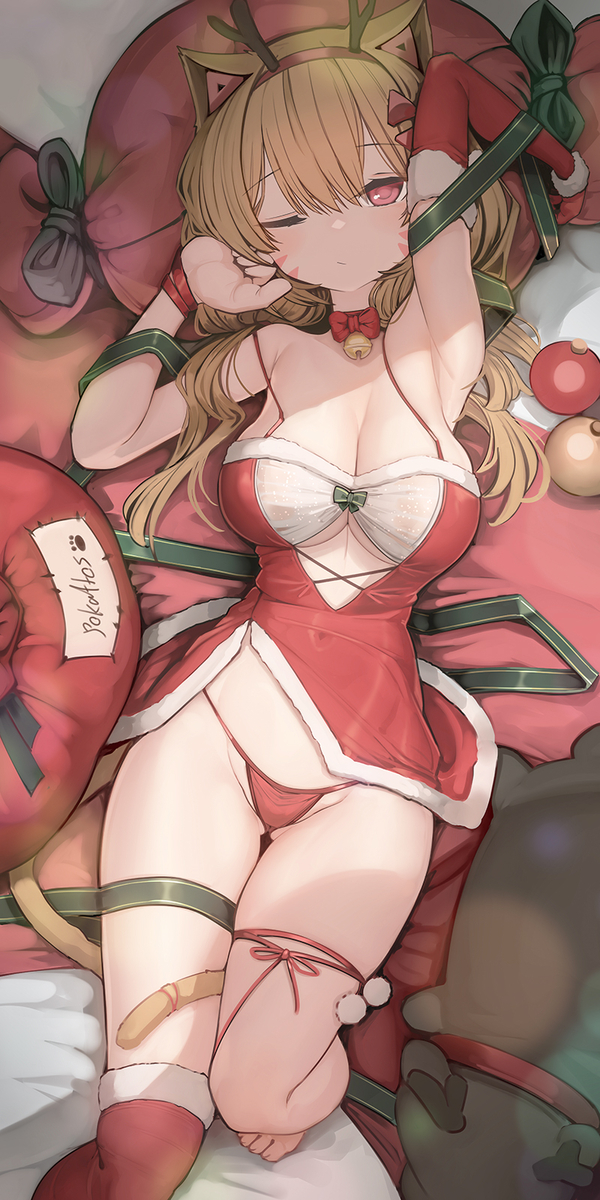 This is a pixiv picture whose title is Skeb(クリスマス).