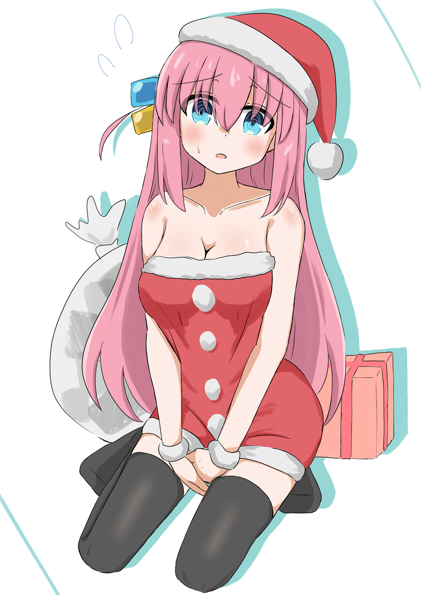 This is a pixiv picture whose title is サンタコスぼっちちゃん.