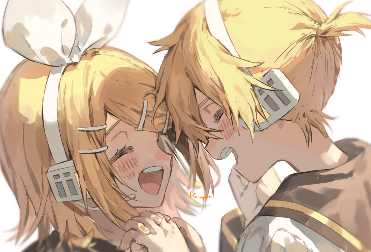 This is a pixiv picture whose title is 鏡音誕生日2023.