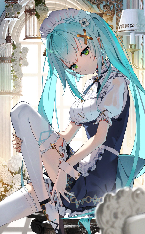 This is a pixiv picture whose title is メイドファルザン.