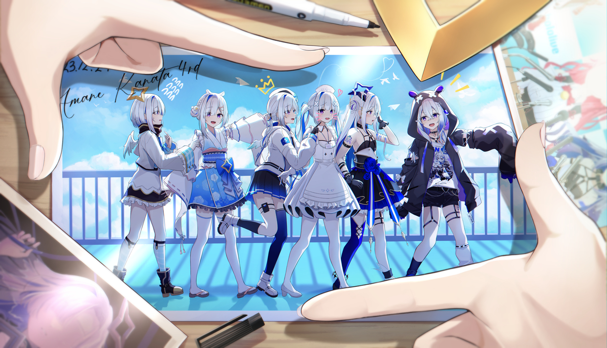 This is a pixiv picture whose title is Amane Kanata 4rd.