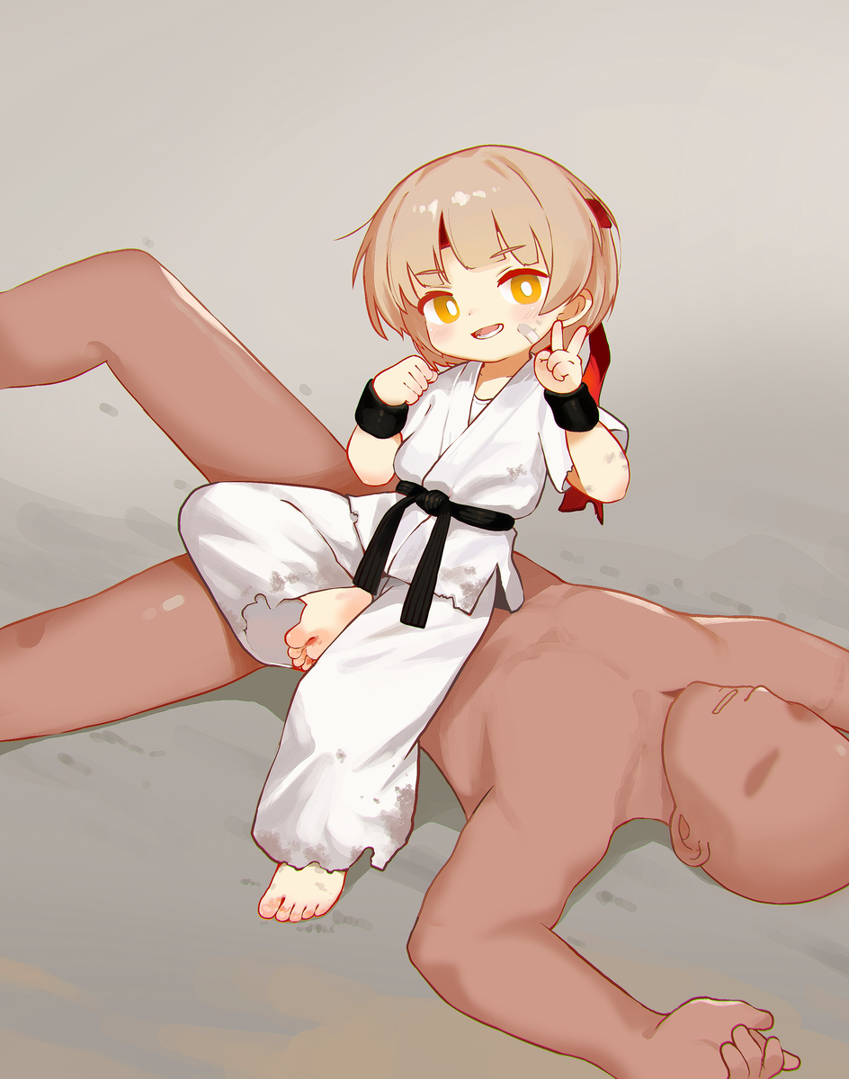 This is a pixiv picture whose title is 空手少女~.