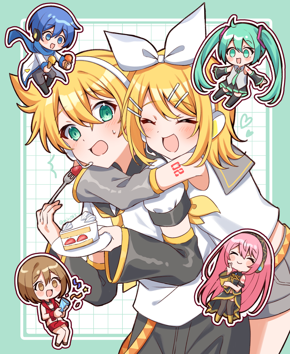 This is a pixiv picture whose title is 鏡音誕生祭2023.