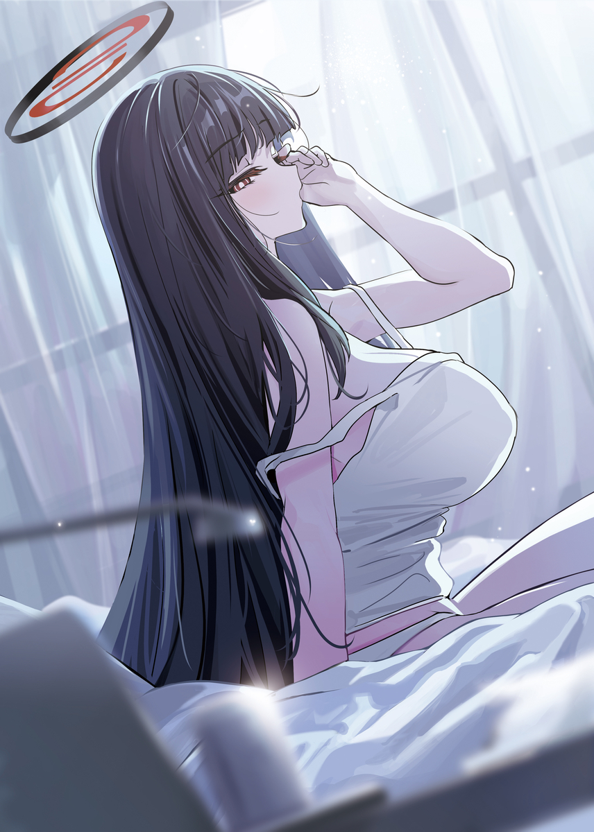 This is a pixiv picture whose title is 朝.