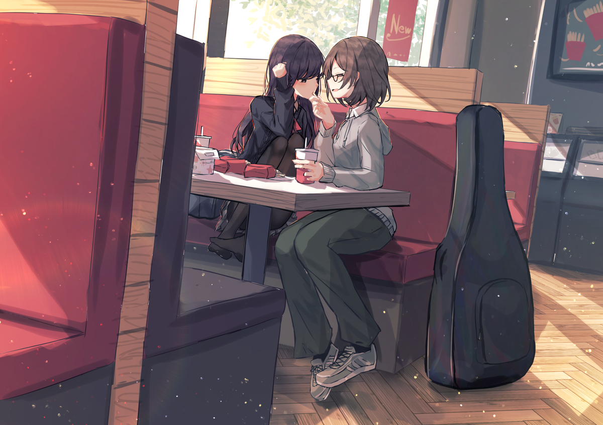 This is a pixiv picture whose title is 距離感.