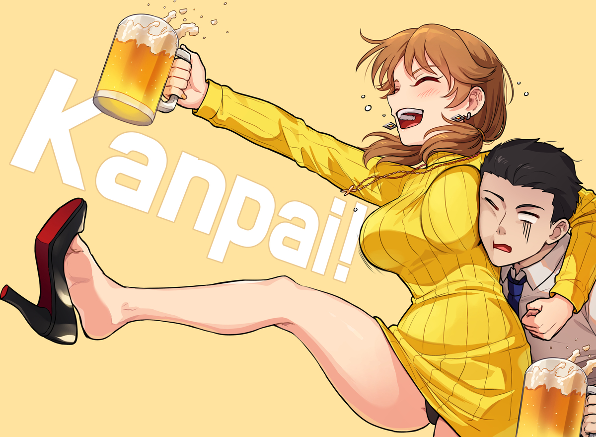 This is a pixiv picture whose title is 泥酔した早苗さん.
