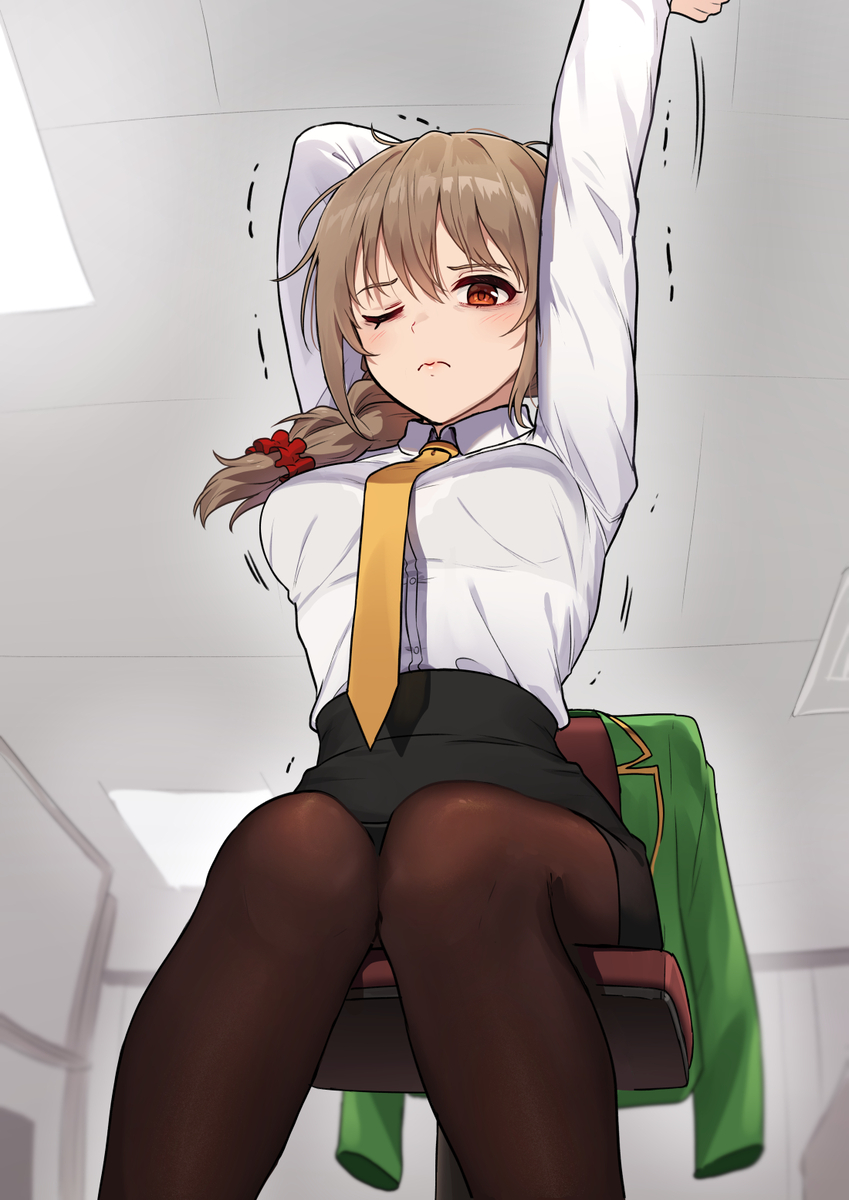 This is a pixiv picture whose title is ストレッチするちひろさん。.