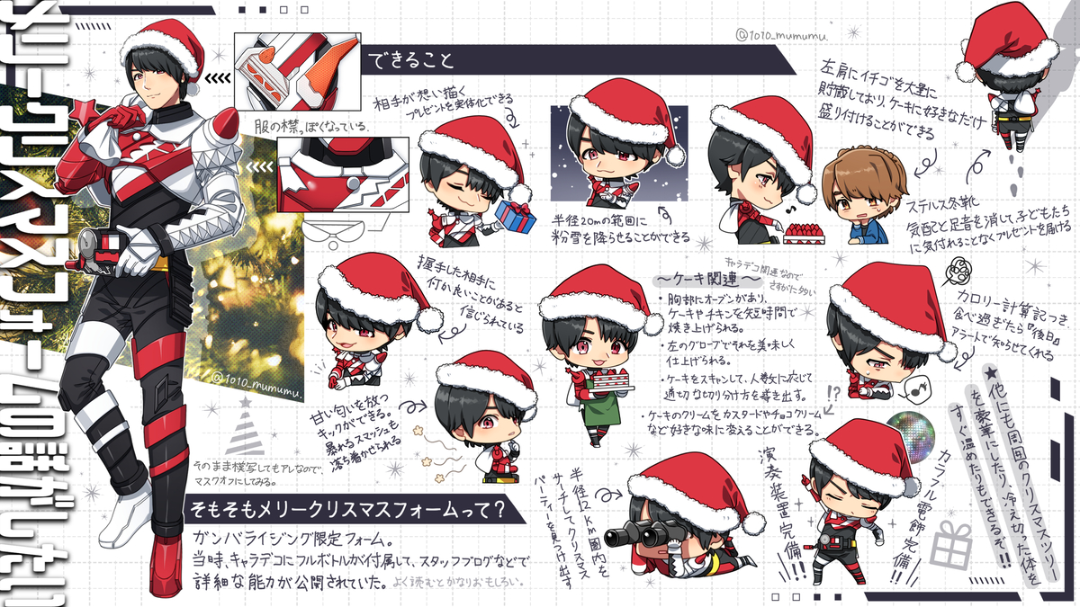 This is a pixiv picture whose title is メリークリスマスフォームの話がしたい.