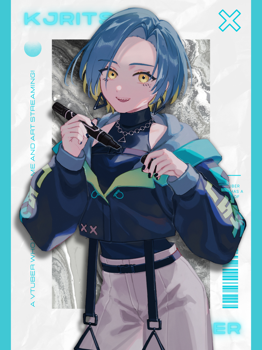 This is a pixiv picture whose title is 「神代りつ」グッズイラスト.
