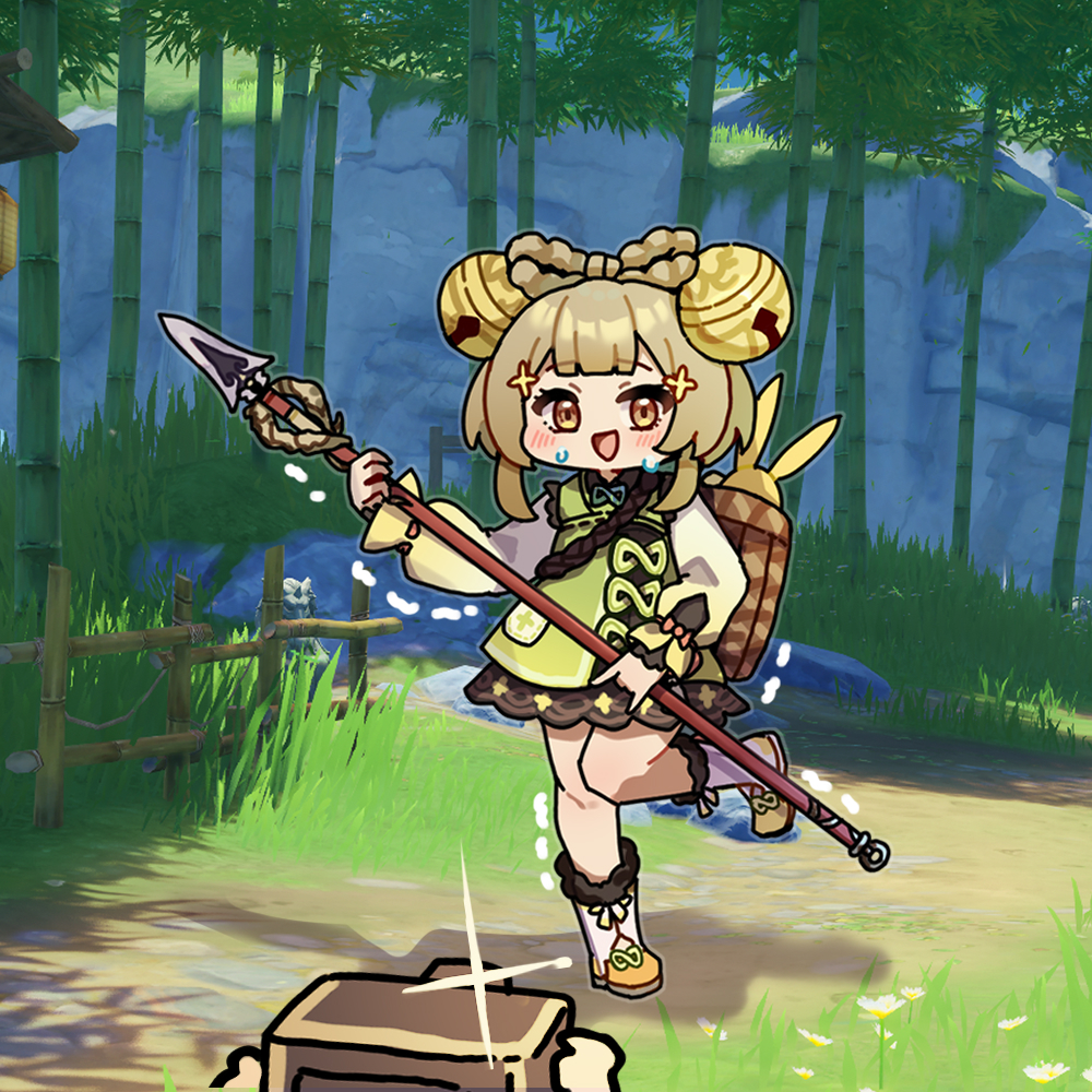 This is a pixiv picture whose title is Day18，总感觉要被璃月仙人们追杀了.