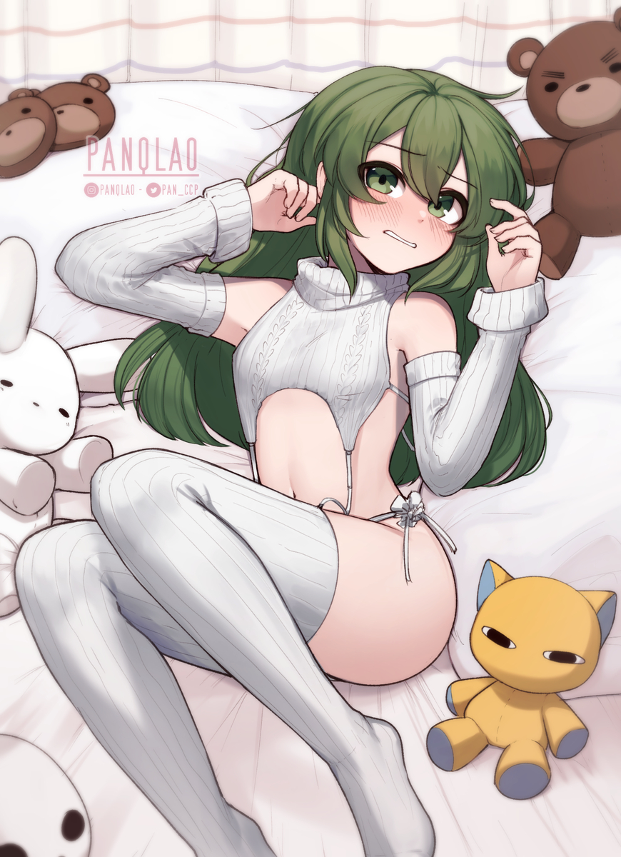 This is a pixiv picture whose title is 五十嵐双葉 🐱💚.