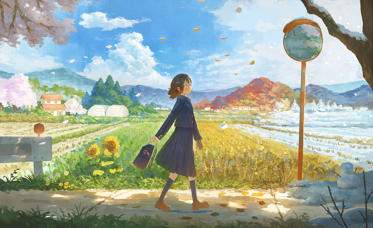 This is a pixiv picture whose title is 四季.