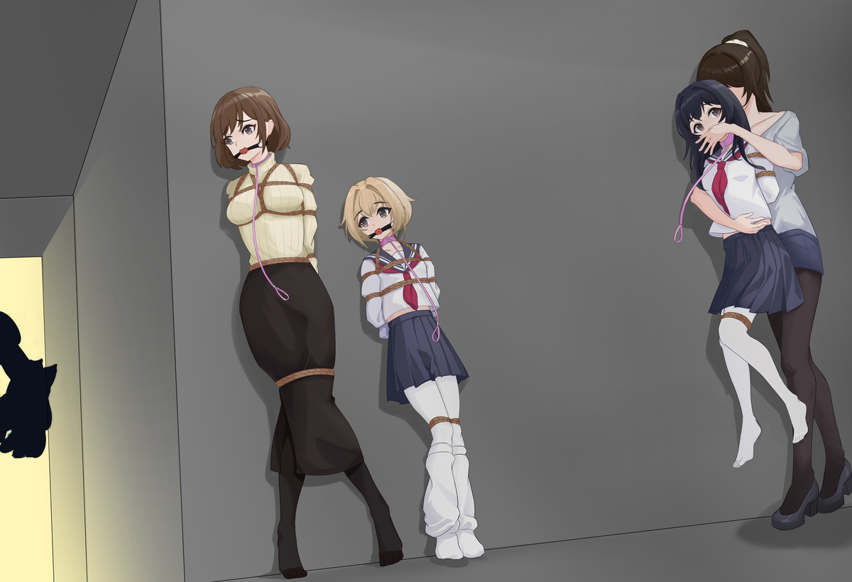 This is a pixiv picture whose title is 姐妹花劫持.