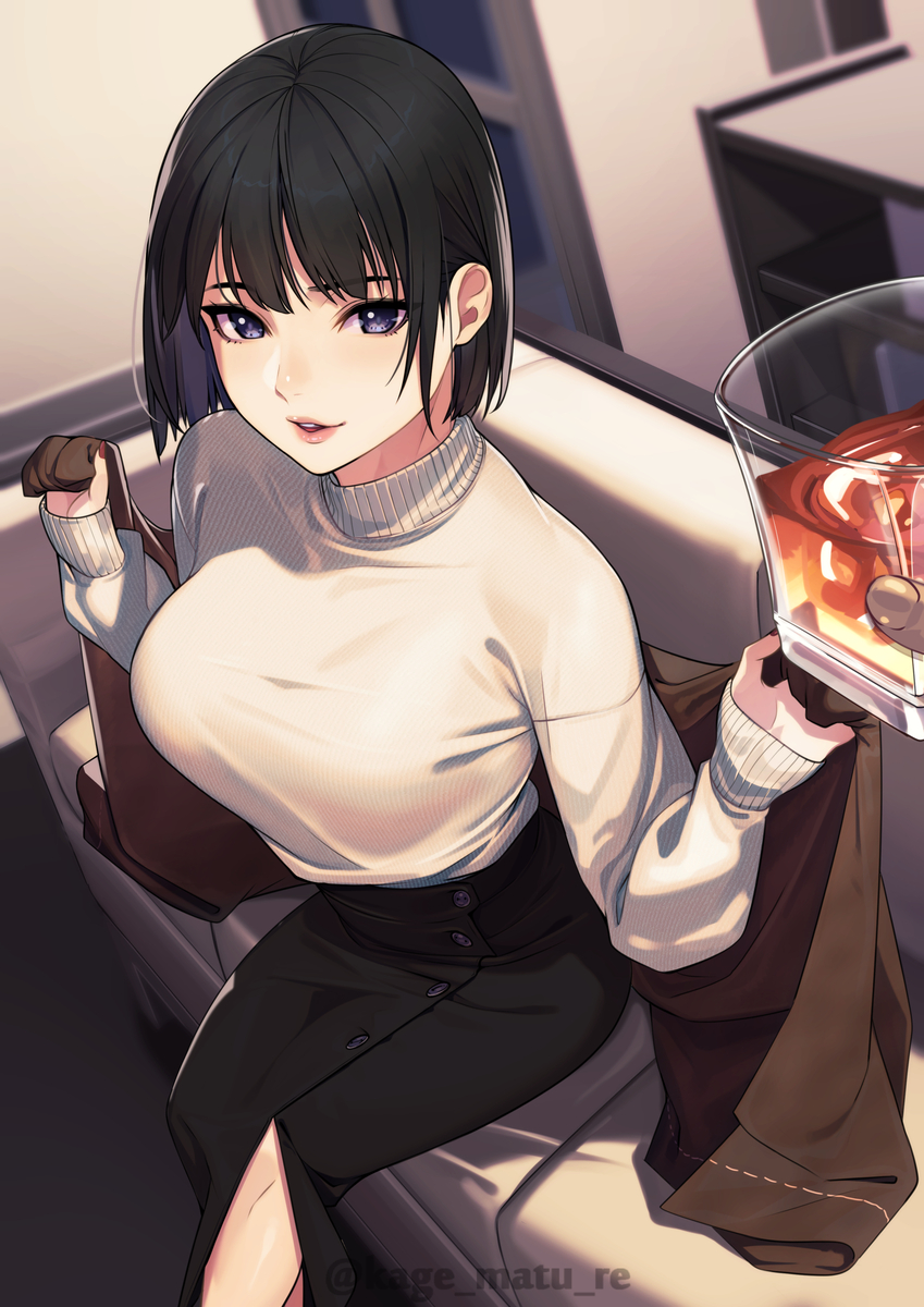 This is a pixiv picture whose title is 温まりたいお姉さん.
