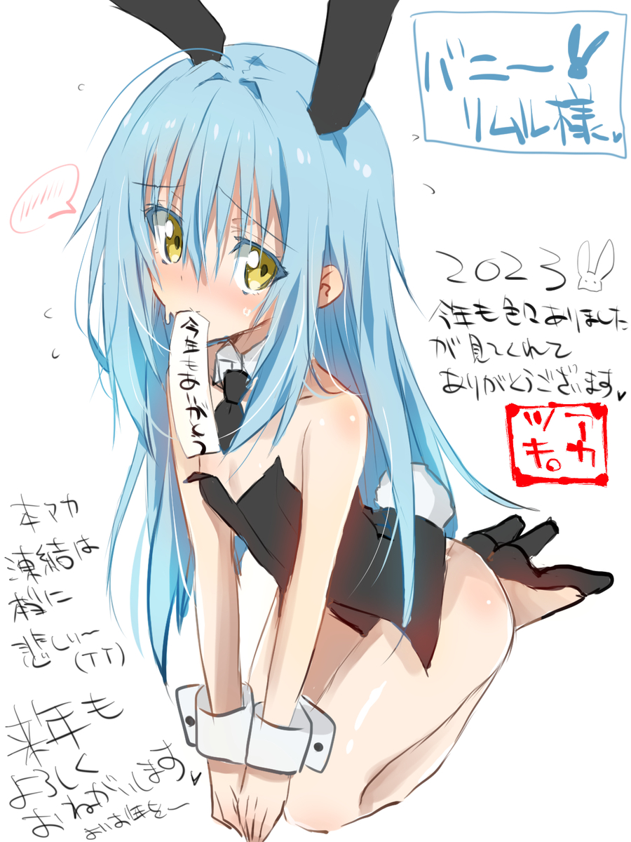 This is a pixiv picture whose title is 2023描き納めバニーリムル様.