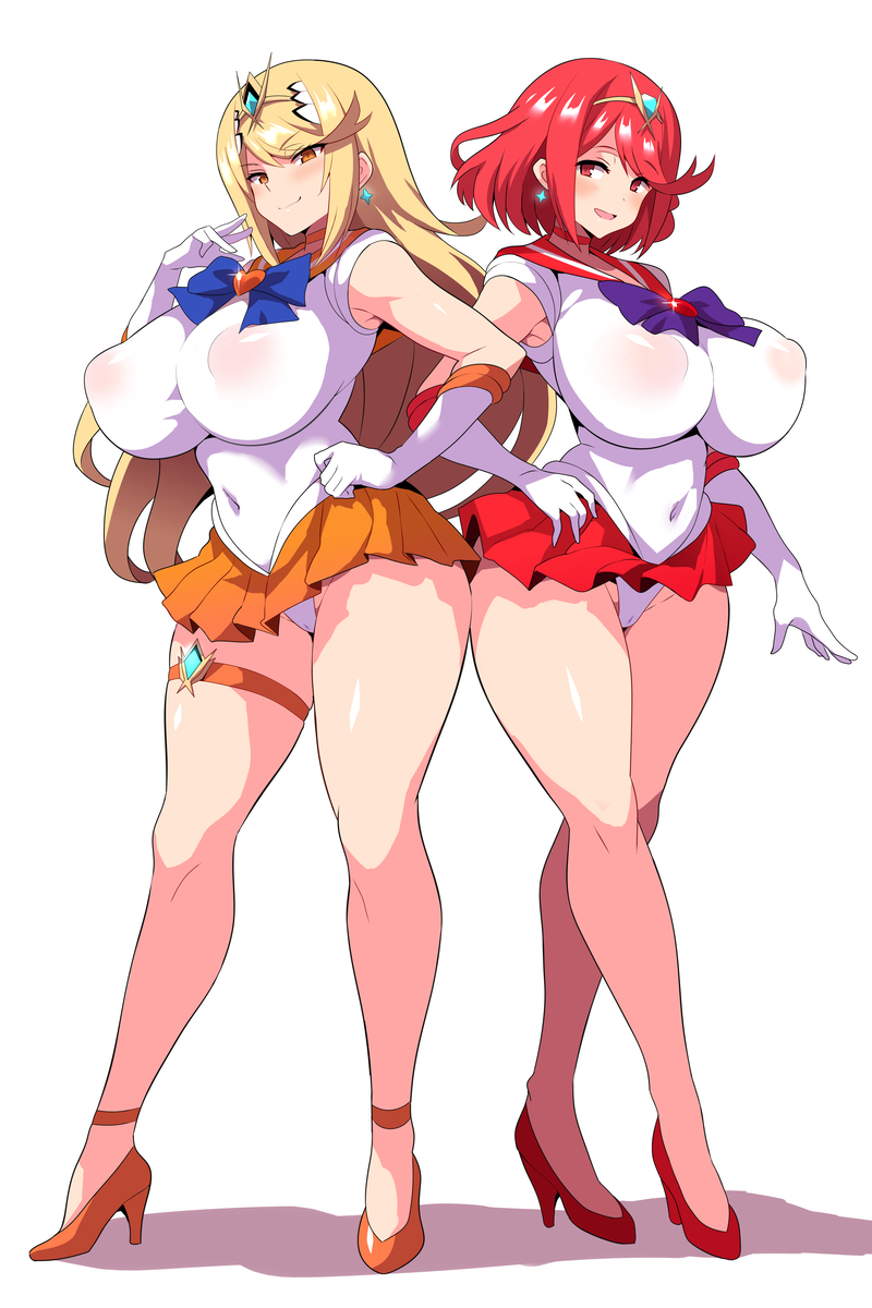 This is a pixiv picture whose title is セーラーブレイドがおしおきよ♥.