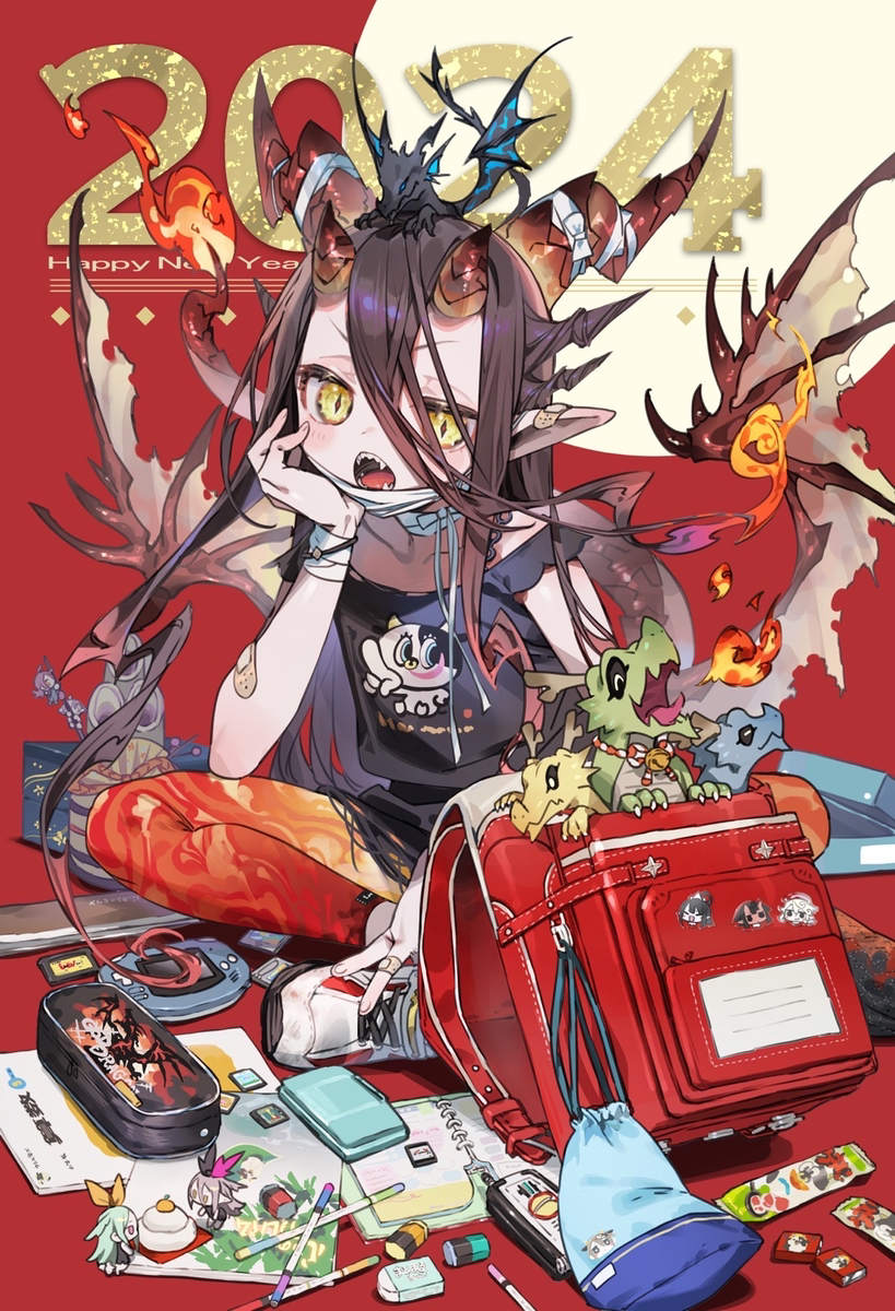 This is a pixiv picture whose title is 2024.