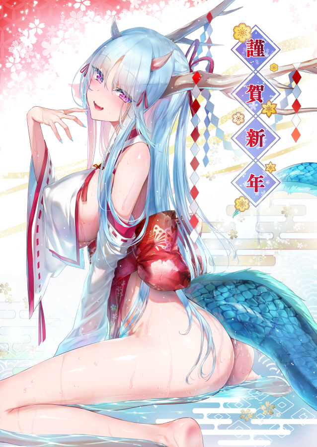 This is a pixiv picture whose title is 謹賀新年.