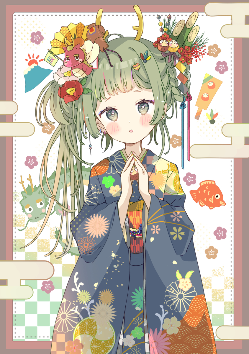 This is a pixiv picture whose title is 2024.