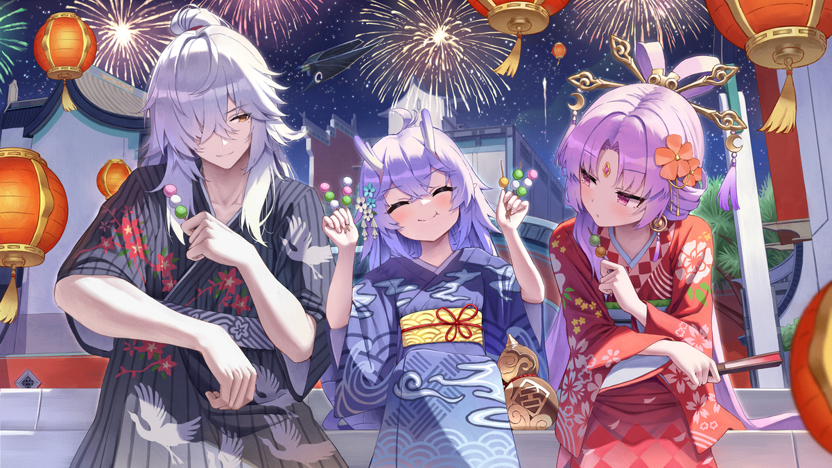 This is a pixiv picture whose title is 🎉Happy New Year 2024🎉.