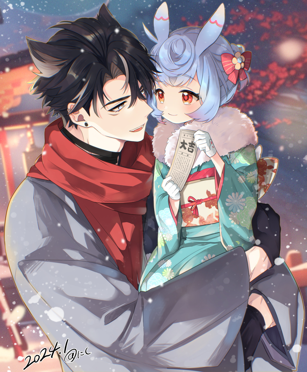 This is a pixiv picture whose title is 【原神】リオ＋シグ＋α.