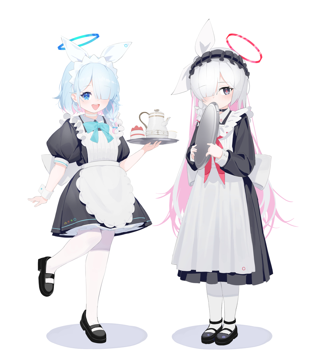 This is a pixiv picture whose title is メイド服.