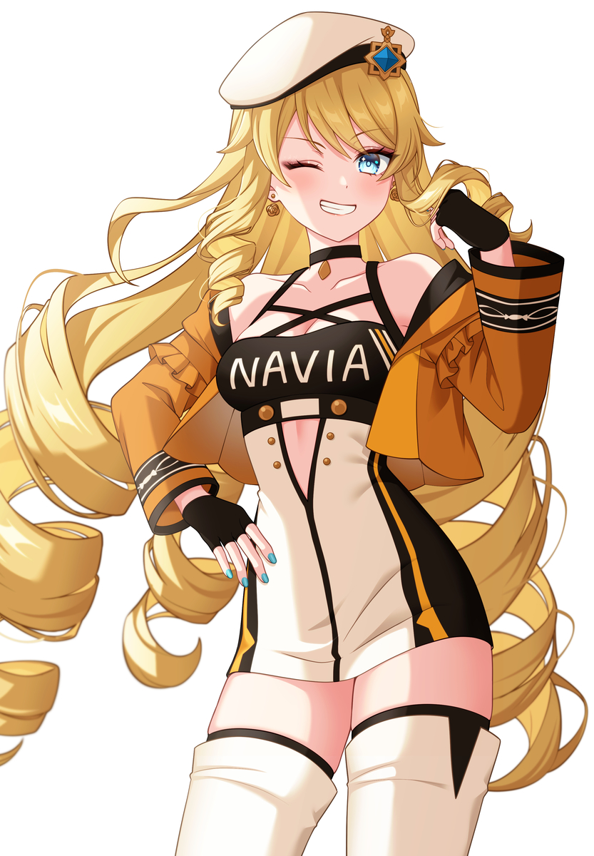 This is a pixiv picture whose title is レーシング衣装ナヴィアちゃん.