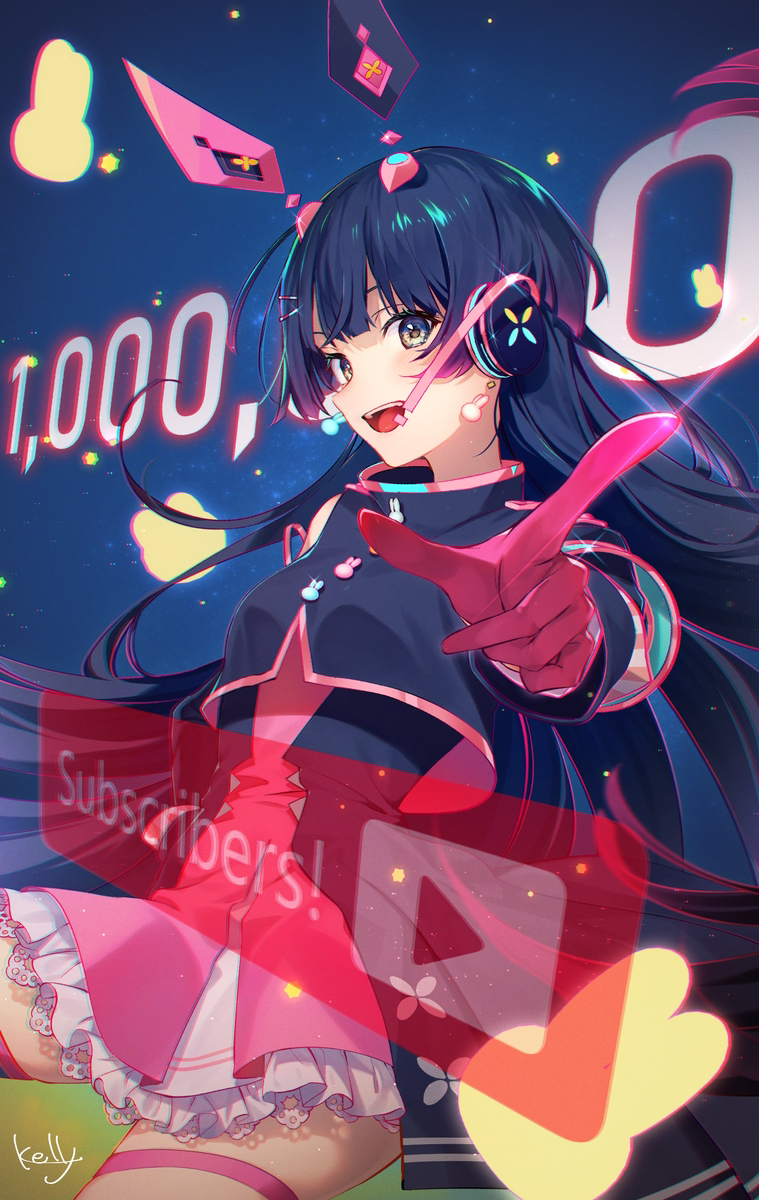 This is a pixiv picture whose title is 100万人おめでとうございます.