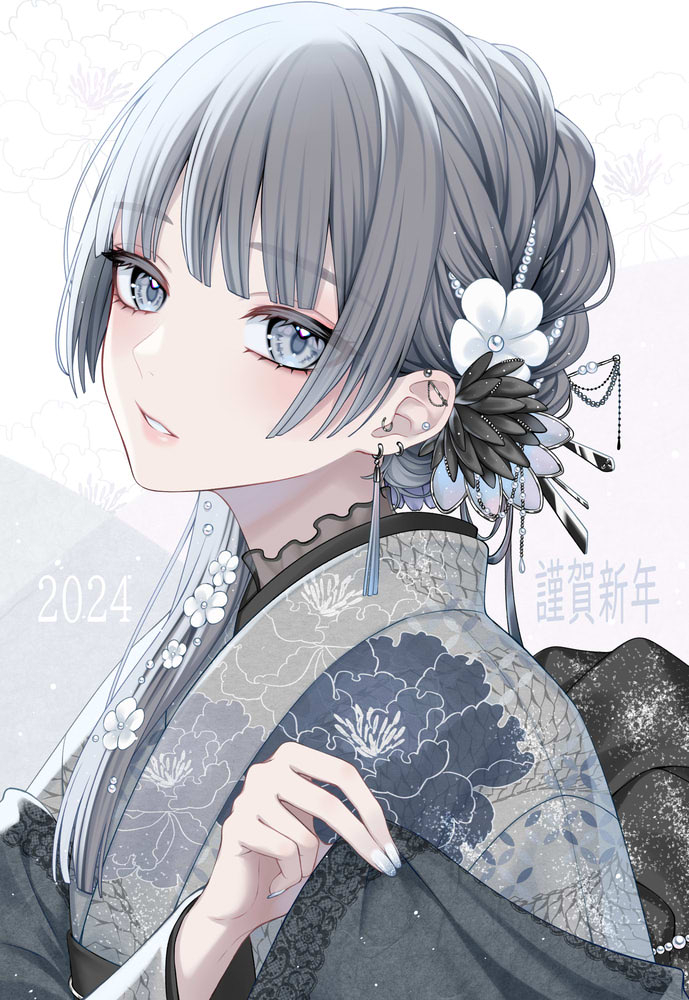 This is a pixiv picture whose title is 2024.