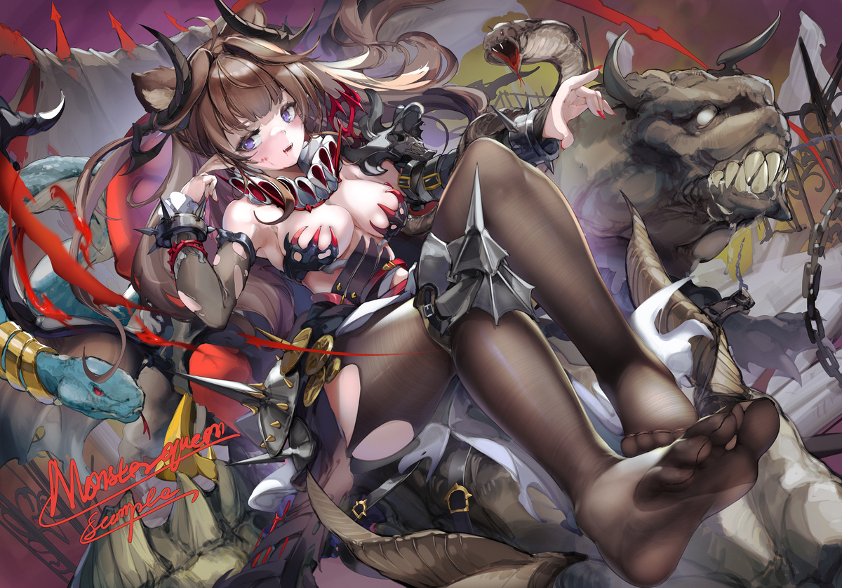 This is a pixiv picture whose title is 魔物女王.