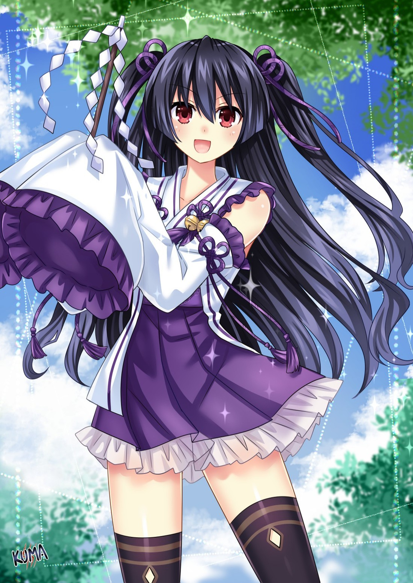 This is a pixiv picture whose title is Noire Miko.