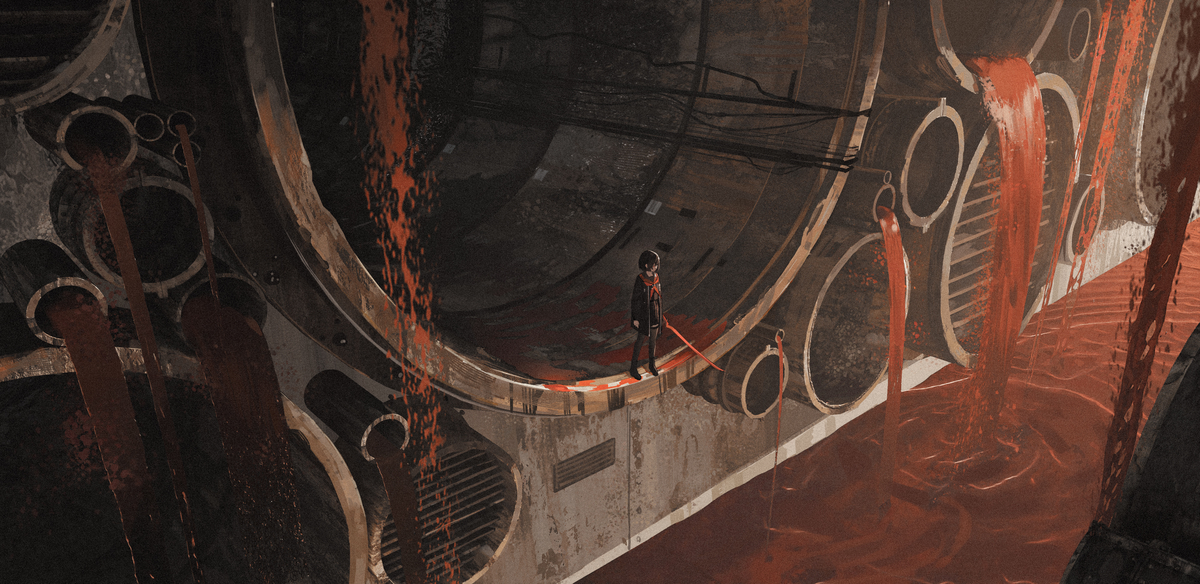 This is a pixiv picture whose title is 排污处.