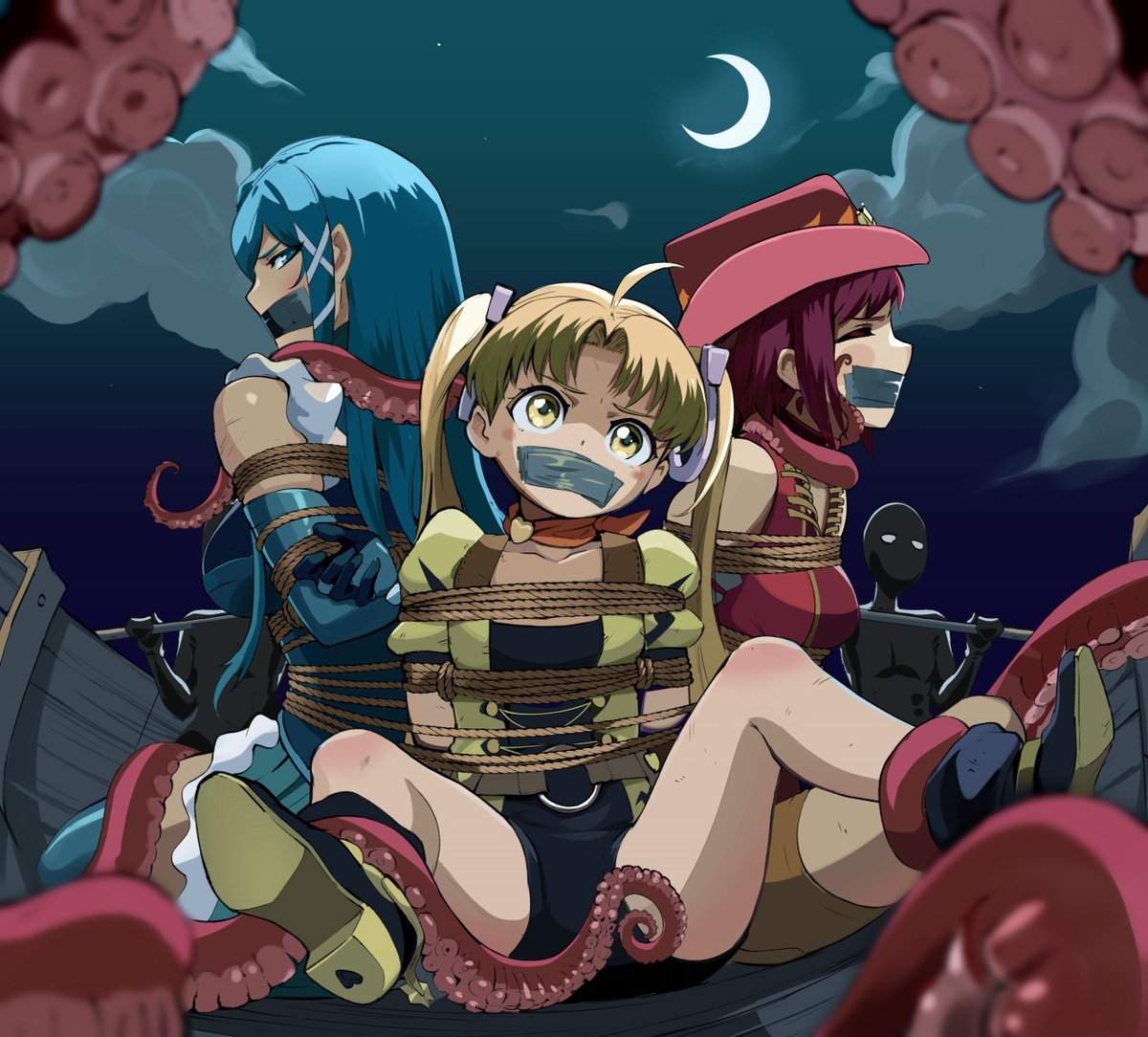 This is a pixiv picture whose title is 魔法少女ウェスタンガールズ第9話　挿絵.