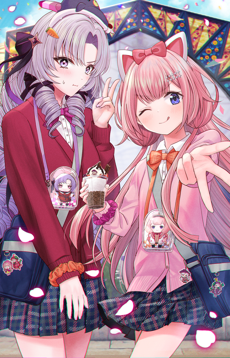 This is a pixiv picture whose title is おそろ制服コーデでスペイン村.