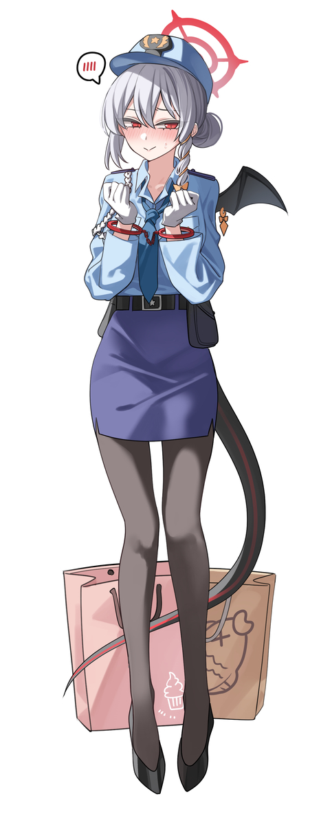 This is a pixiv picture whose title is 경찰 하루나.