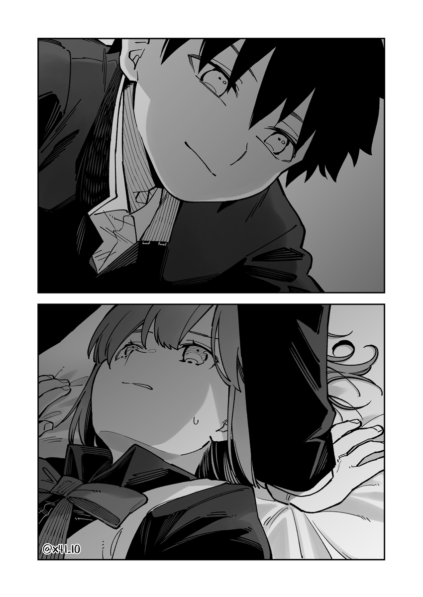 This is a pixiv picture whose title is これは意図して押し倒した七夜→翡翠【月姫】.