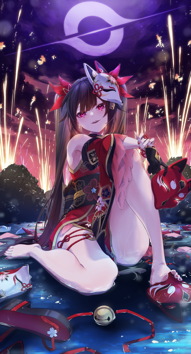 This is a pixiv picture whose title is 花火.