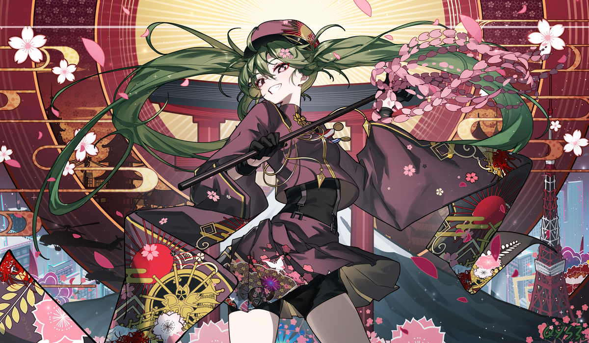 This is a pixiv picture whose title is 千本桜.