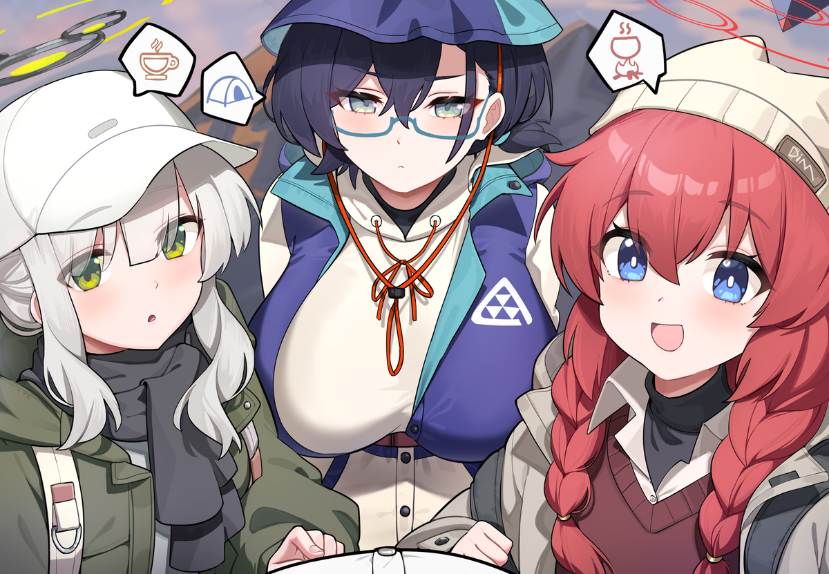 This is a pixiv picture whose title is 露营.