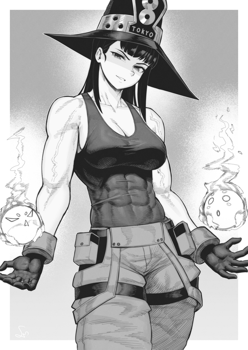 This is a pixiv picture whose title is Maki Oze- Fire Force.