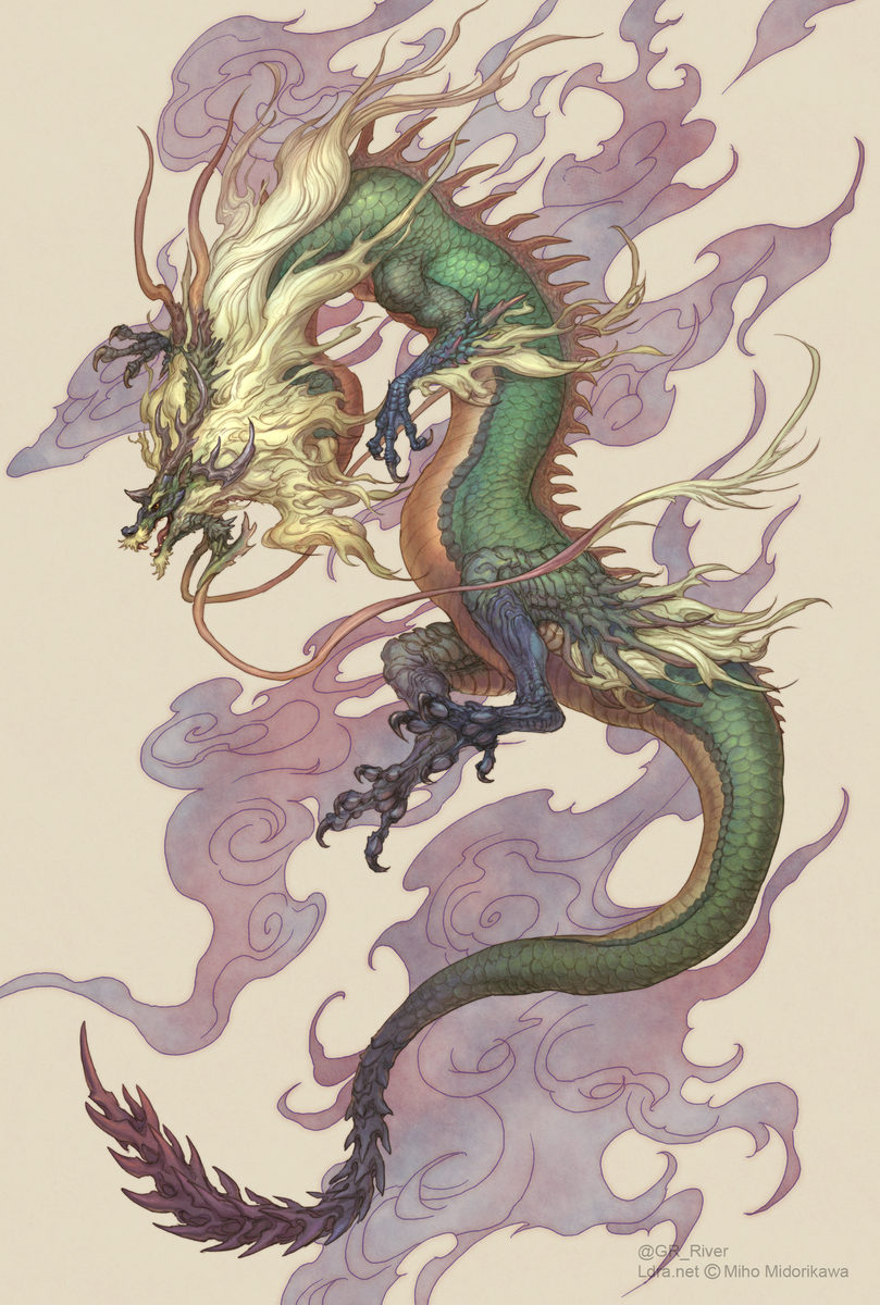 This is a pixiv picture whose title is 溟碧棘龍バルニウス.