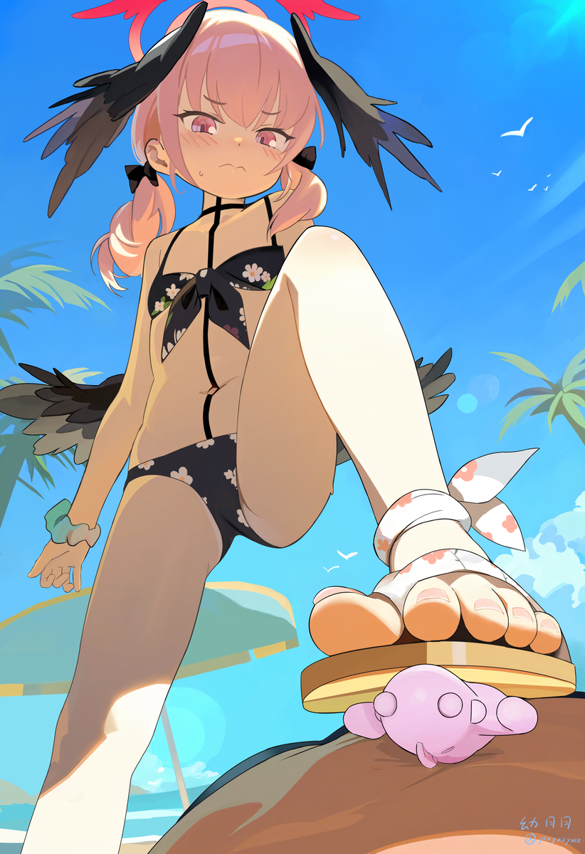 This is a pixiv picture whose title is 👡💦.