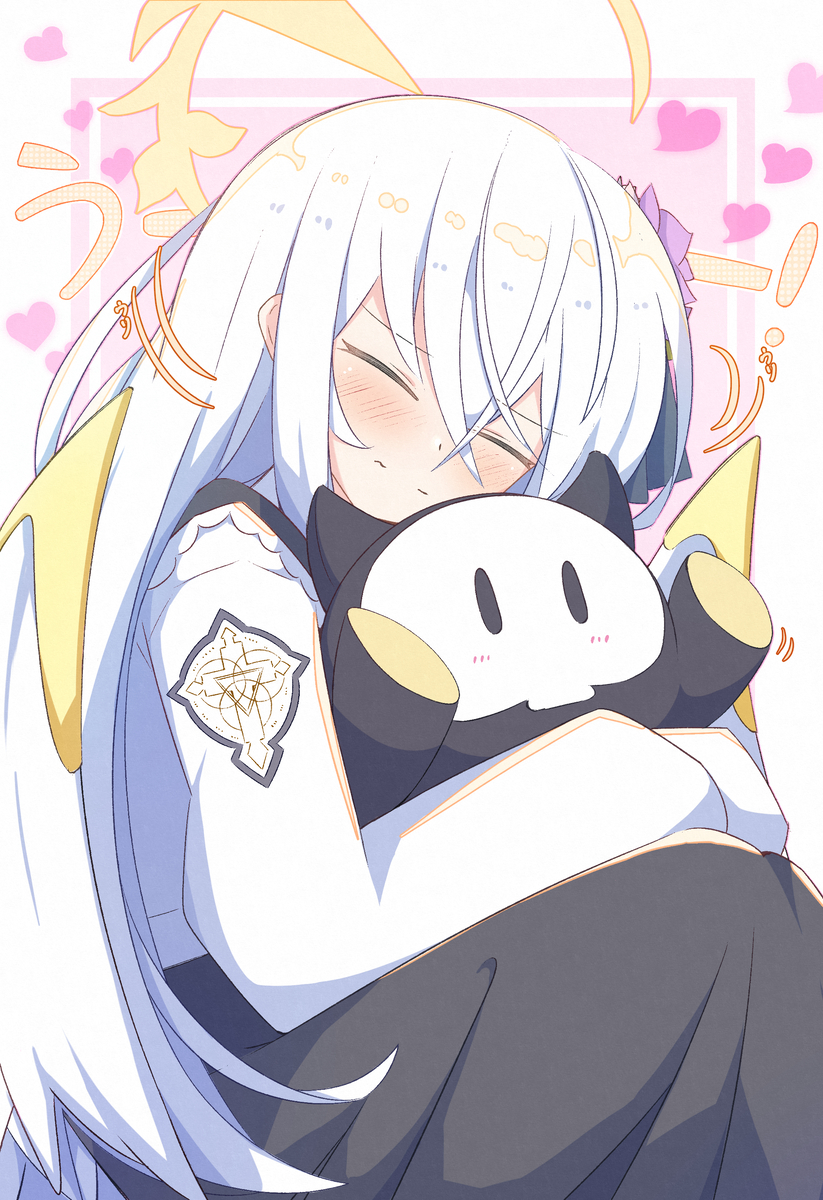 This is a pixiv picture whose title is ぎゅーするアズサちゃん.
