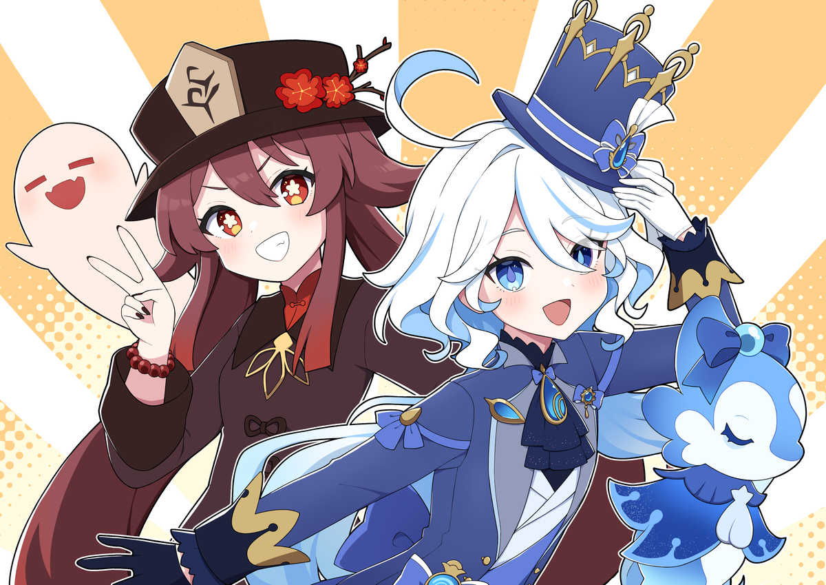 This is a pixiv picture whose title is フータオ&フリーナ.
