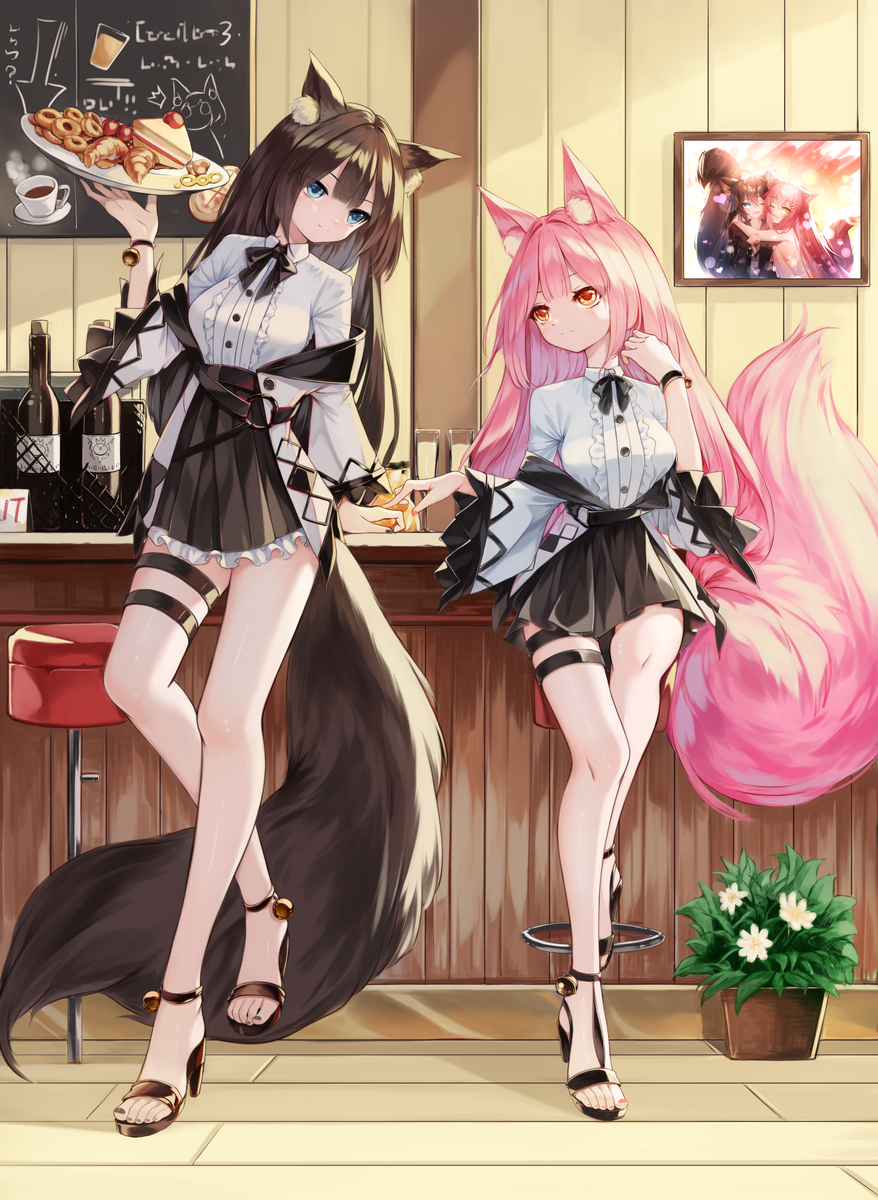 This is a pixiv picture whose title is 凌月咖啡厅.