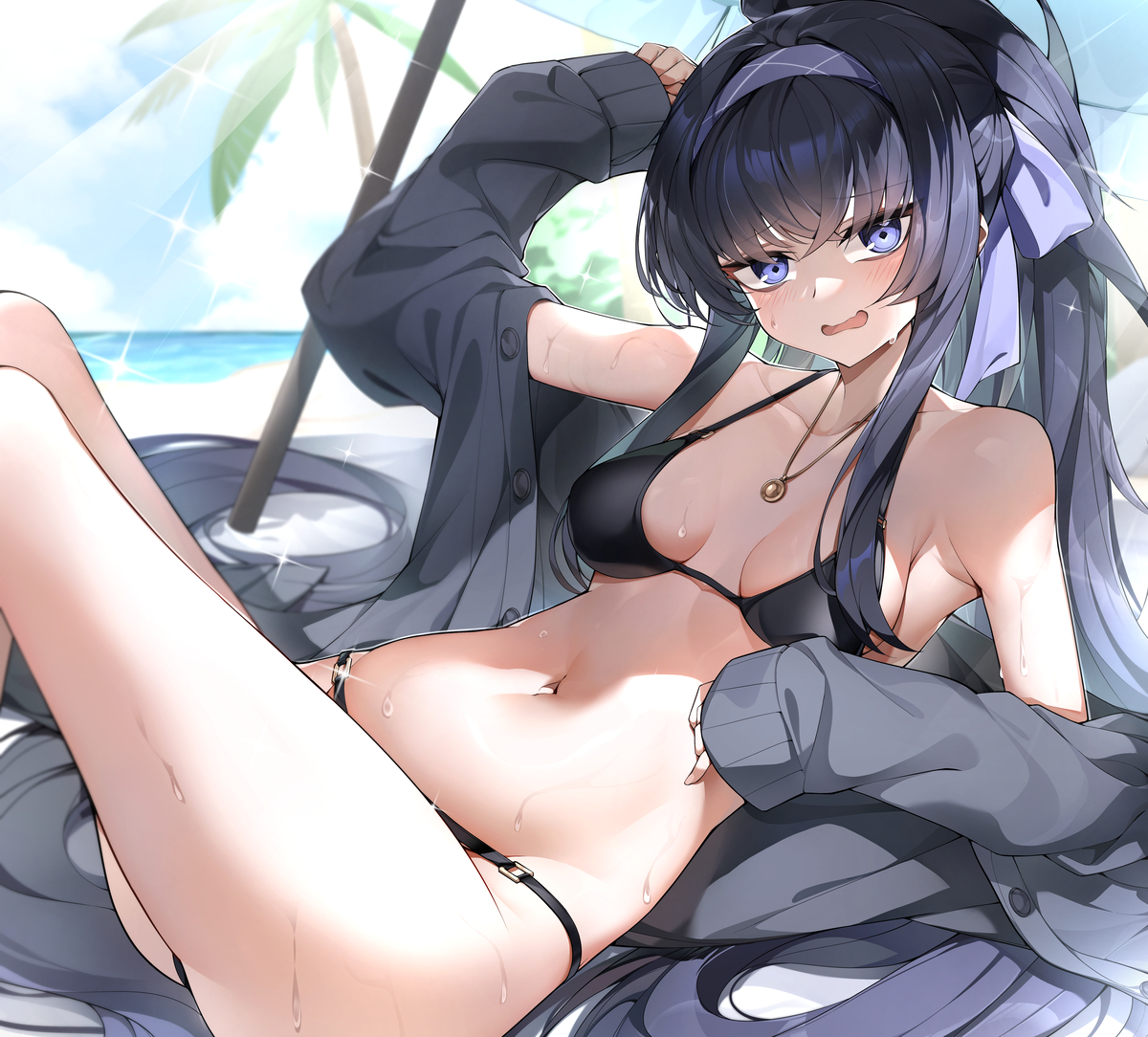 This is a pixiv picture whose title is ウイ(水着).